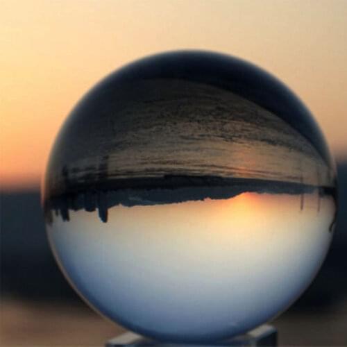 Clear quartz crystal sphere ball decoration photography lens photo prop lensball