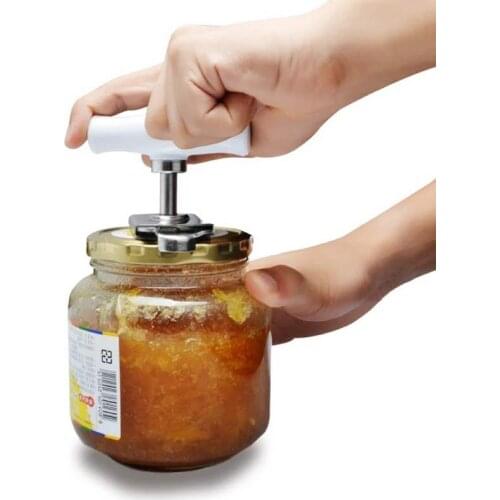 Adjustable Jar Opener Stainless Steel Lids off Jar Opener Bottle Opener Can Opener for 1-4 inches Kitchen Gadget