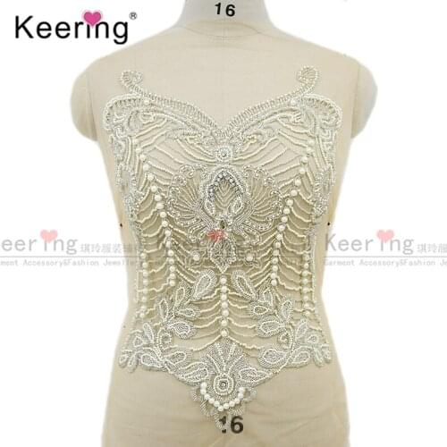 Hand-made bridal pearl embellishments for Wedding Dress WDP-090