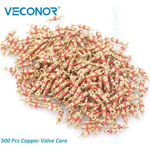 Veconor 500Pcs Tyre Valve Core Accessory Core Replacement Parts Zinc or Copper Material Professtional For Tire Repairing