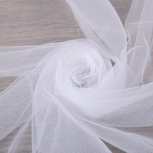 10M Stretch Lace Tulle Mesh Fabric Used for Wedding Dresses,Black,White,Red,Blue,Green,Pink,Beige,Coffee,Peach, by the Meter