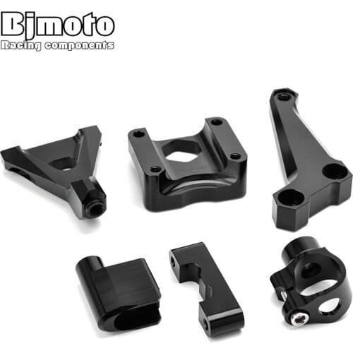 Bjmoto Motocross Steering Damper Stabilizer Bracket Mounting Kit For Kawasaki Z250 z 250 z 300 Z300 2013 2014 2015 2016