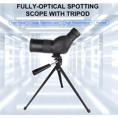 Spotting Scope with Tripod HD Monocular Portable 12X-36X Zoom Eyepiece Straight or Angled for Bird Watching Scenery Hunting