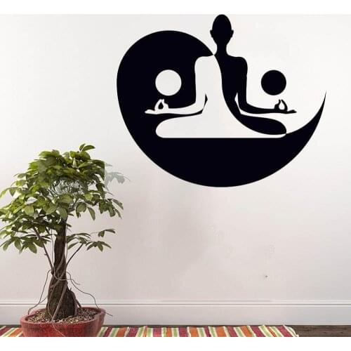 Yoga Yin Yang Decal Zen Meditation Bedroom Decor Mural Home Decor Living Room Bedroom Removable Decals Vinyl Wall Stickers ph344