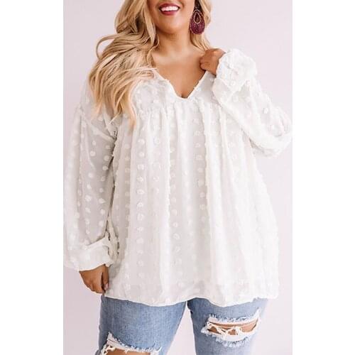 4XL 5XL Plus Size Blouse Women 2021 Summer V Neck Long Sleeve Solid Casual Chiffon Blouse Loose Big Size Ladies Tunic Tops