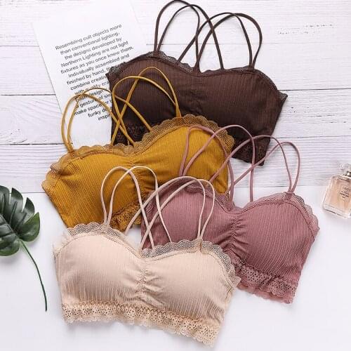 MaidyMaidy New Women Sports Bra Sexy Bralette Full Cup Wire Free Seamless Lingerie Push Up Lace Bra Female Underwear