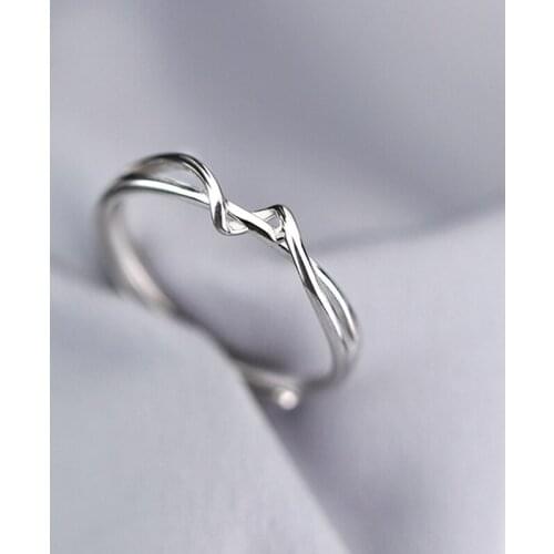 1/3PCS New Minimalism Rings Fashion Overlapping Lines Geometric Jewelry For Women Wedding Open Ring Couple New Year Gifts