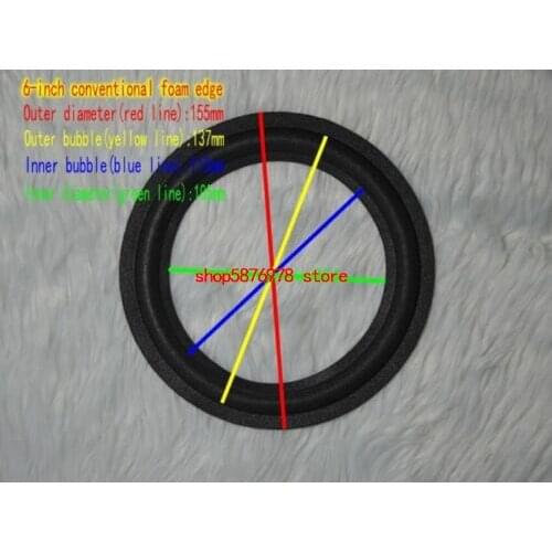 1pcs 6" inch Speaker Surround foam edge Home HiFi Audio Repair DIY