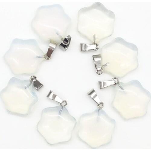 1Pcs fashion mixed opal natural stone pendant charms pendants Necklaces for DIY accessories making