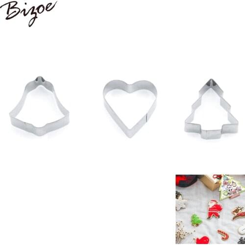 10pcs/set Stainless Steel Cookie Cutter Christmas Star Heart Tree Sock Shape Mold Christmas Series Biscuit Cutters