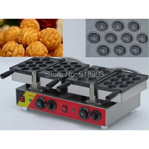 20pcs Commercial Use Non-stick 110v 220v Electric Walnut Waffle Cookies Maker Machine Baker