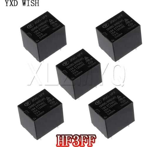 5PCS Relay HF3FF-JQC-3FF- 5VDC-1ZS 12VDC-1ZS 24VDC-1ZS(551) 10A 5 Pin DIP5 277VAC HF-JQC-3FF- 5V 9V 12V 24V DC Relays