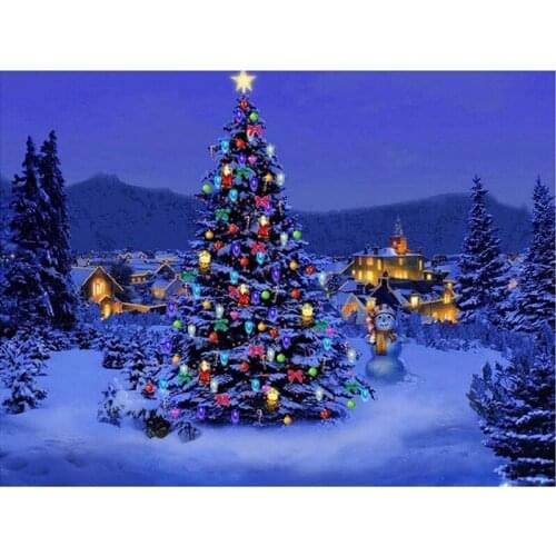 5D DIY Full Square Round Resin Diamond Painting New Arrival Christmas Tree Cross Stitch Embroidery Mosaic Home Decoration