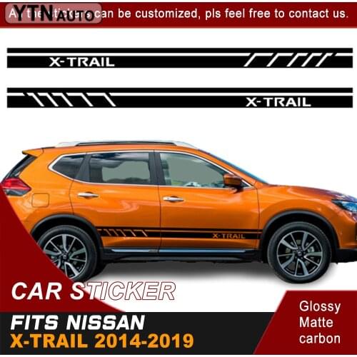 Custom Car Decal For Nissan X-trail Car Sticker Cool Side Door Stripe Graphic Vinyl Car Accessories For Nissan X-trail 2014-2020