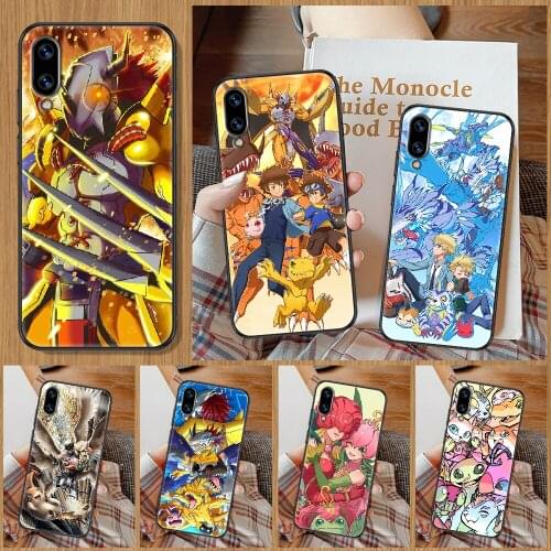 Anime Digimon Adventure Phone Case For Huawei Honor 6A 7A 7C 8A 8X 8 9 9X 10 10i 20 Lite Pro black painting Etui tpu shell 3D