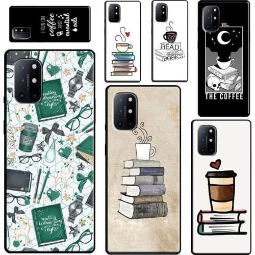 Books And Coffee For OnePlus 9 Pro 8 Pro Nord 8T 9R Case Cover For Realme 8 Pro 6 7 Q3 Pro GT C21 C11 C3
