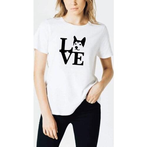 Husky Dog print cotton T Shirt UNISEX Husky Mom Shirt Gift for Husky Pet Owner Dog tops dog Lover Gift Graphic Tees