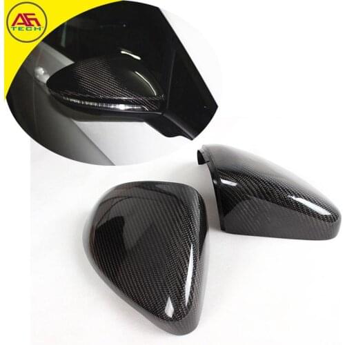 Real Carbon fiber replacement type side mirror caps rearview mirror covers for Volkswagen/VW Golf VII Mk7 MK7.5 GTI R20 2014