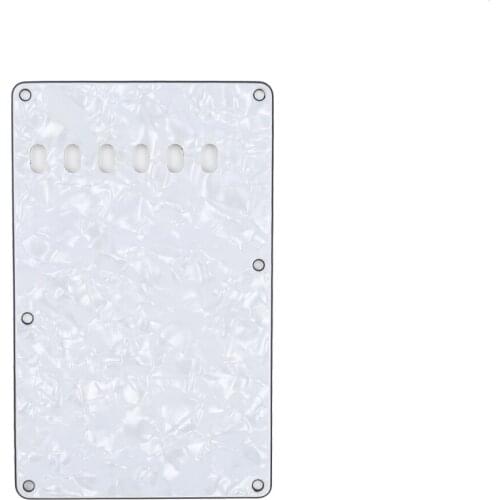 Musiclily Vintage Style Strat Tremolo Backplate for Fender USA/Mexican Made Standard Stratocaster, 4Ply White Pearl