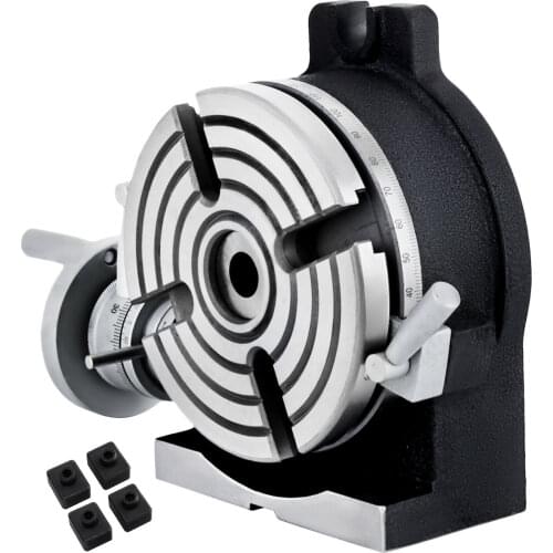 Tilting Rotary Table 150mm 5.9" 4-jaw Chuck Tools Milling Horizontal / Vertical Chuck For Wood Carving