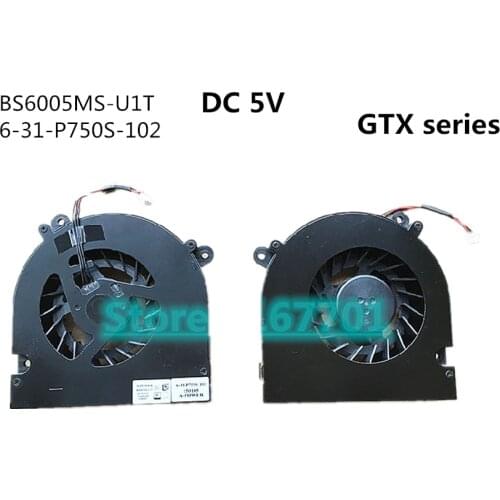 Laptop CPU Cooling Fan For Clevo P750 P750DM P750ZM P770ZM P770DM P751Z P750DM2-G Hasee Z7 Z8 v56 BS6005MS-U1T 6-31-P750S-102