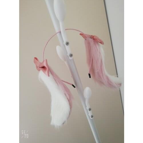 Original Lolita hand-made sweet KC plush rabbit ears bow soft sister Harajuku hair band