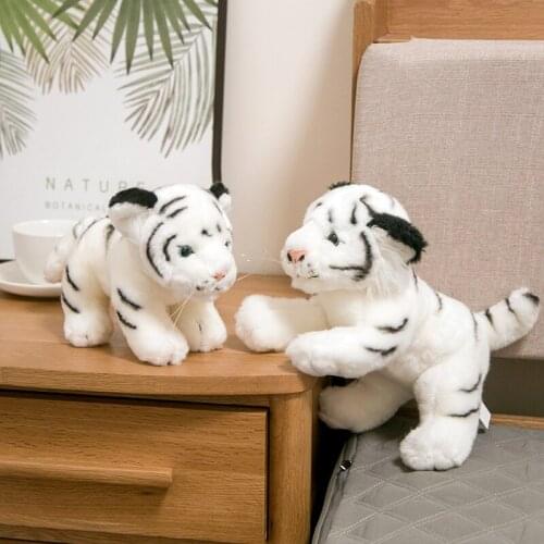 1pc 20cm Real life Tiger Plush Toys for Children Cute Stuffed Animal Doll Kids Girls Birthday Gift Simulation Home Decor