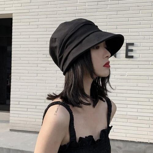 Spring summer Thin Cotton linen fisherman hat Black painter Bonnet peaked cap Panama hat bonnet Fishing hat chapeu bucket