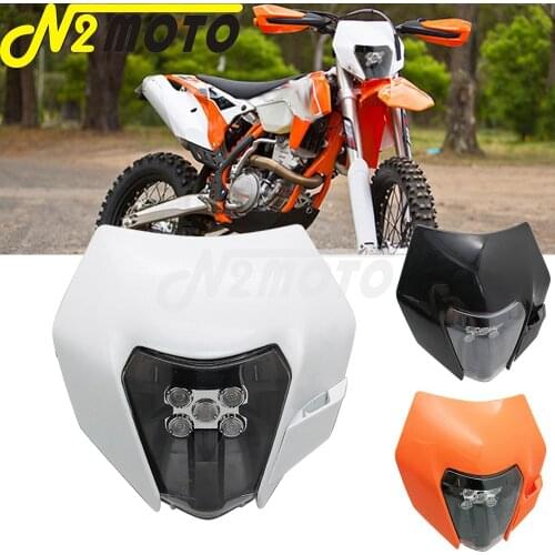 Motocross LED E8 Headlight Dirt Bike for Enduro Lighting 150 XC-W 250 EXC-F 300 EXC Six Days 350/450/500 14 15 16 17 18 19