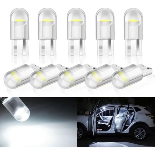 10pcs LED W5W T10 194 168 LED Car Side Marker Dome Light License Plate Lamp White Blue Yellow Red Pink 12V