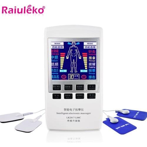 Tens EMS Muscle Stimulator Multi-Function Electric Massager Cupping Acupuncture Dual Frequency Physiotherapy Massage Machine