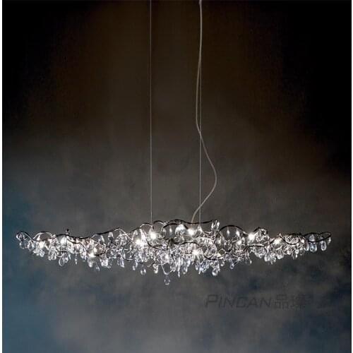 Foreign designer crystal chandelier art sense restaurant bar table lamp creative personality model room exhibition hall