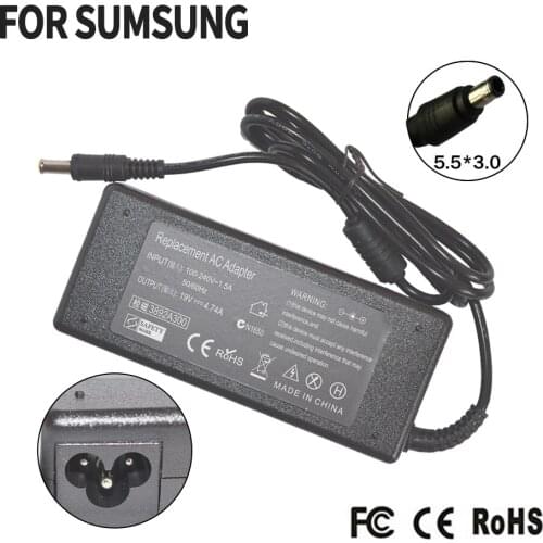 19V 4.74A 5.5*3.0mm AC Charger Adapter For notebook for samsung R428 R410 R65 R520 R522 R530 R580 R560 R518 R410 R429 R439 R453