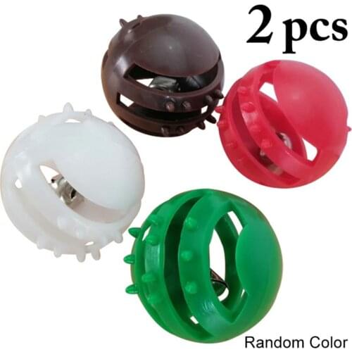 2 Pcs Funny Cat Chew Toys Ball Interactive Cat Training Exercise Toy With Bell Plastic Pet Kitten Bite Resistant Toys Supplies