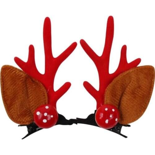 20 Paris/lot, Deer Antler Clips For Girls Women Christmas Gift Kids Cute Hair Clips Hairpins Festival Party Hair Accessories