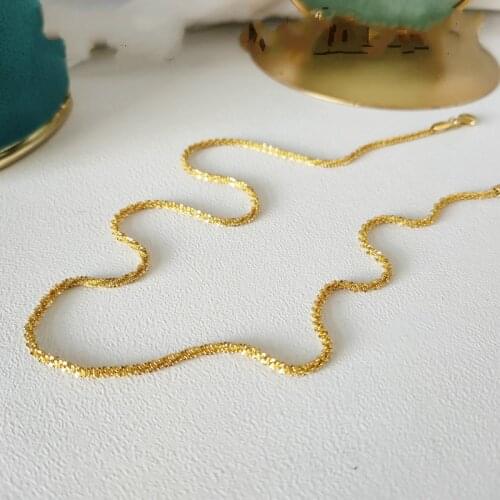 2020 Trend Minimalist Shiny Gypsophila Silver Necklaces for Women Stainless Steel 18K Gold Chains Jewelry for Women Wift Gift