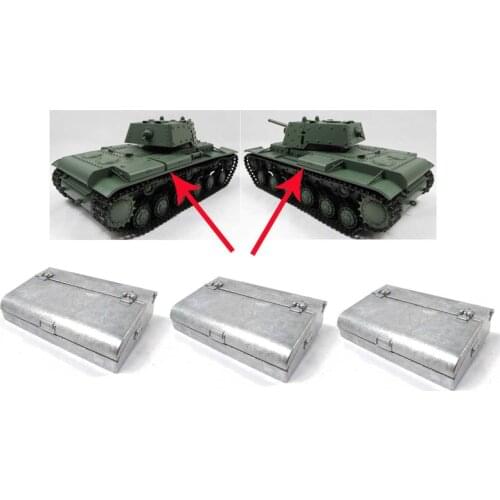 3pcs/sets Mato 1:16 3878-1 Soviet KV-1 remote control tank model accessories metal surface metal storage box