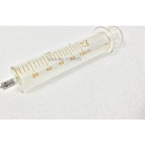 4pcs/Lot 100ml 100cc Glass Syringe Luer Lock Head Reusable Glass Injector Lab Glassware