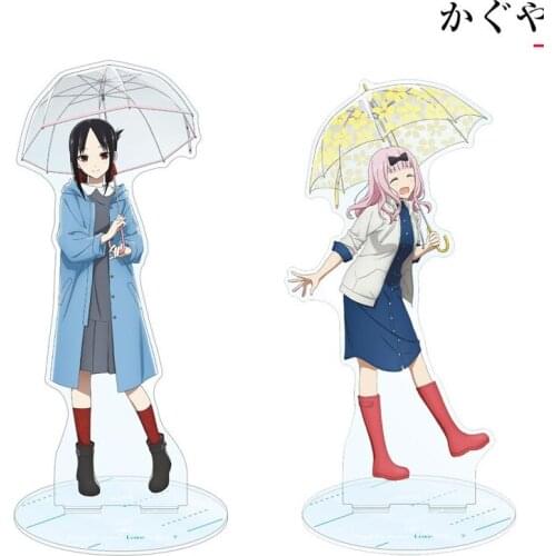 Anime Kaguya-sama: Love Is War Acrylic Stand Figure Model Umbrella Series Toy Shirogane Miyuki Fujiwara Chika Shinomiya Kaguya