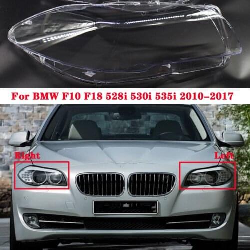 Car Front Headlight Cover For BMW 5 Series F10 F18 528i 530i 535i 2010-2017 Headlamp Lampshade Lampcover light glass Lens Shell
