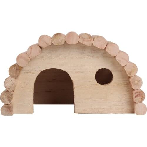 Wooden Hamster Arch Bed Small Animal Warm House Hamster Nest Wooden Toy Small Hamster Biting And Climbing