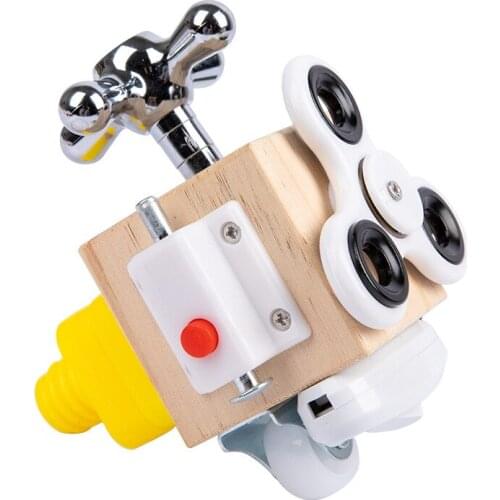 Baby Busy Board Wooden Busy Cube Montessori Educational Toys Children Hands-on Grasping Ability Training Early Learning Lock Box