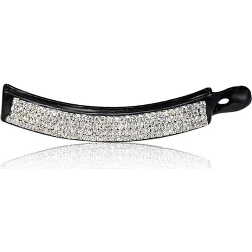 Elegant Ladies Rhinestone Hair Claws Long Banana Clips for Women Hairpins Barrettes Hair Styling Tools Accessories Headwear