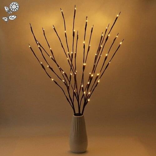 Led willow branch lights battery power Tall Vase Filler Willow whith branches artificial decor for home led branches and tree