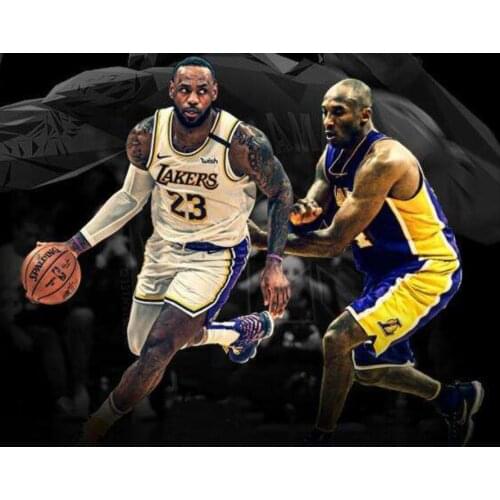 Man diamond embroidery kobe rhinestone pictures icon diamond painting full square basket ball star diamant mosaic diy portrait