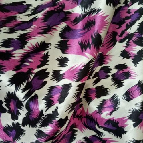 Leopard Craft satin fabric glossy craft fabric soft tissue tilda DIY scarf ribbon decoration fabric