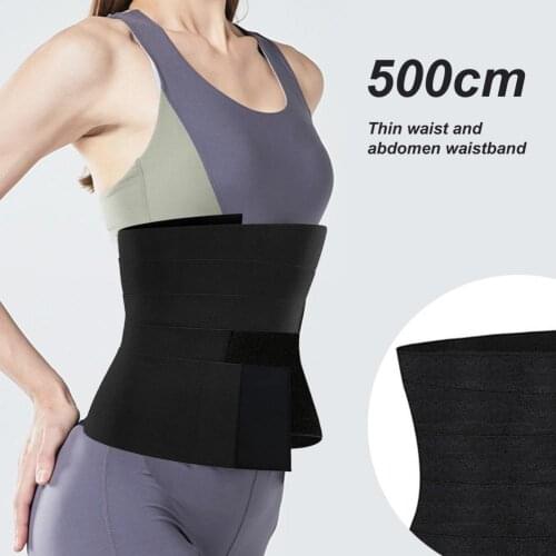 Waist Wrap Soft Breathable Black Bandage Wrap Support Adjustable Comfortable Belt for Women