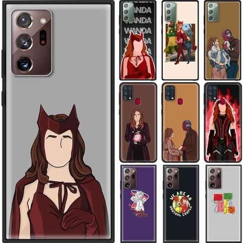 Soft Phone Accessories Cover for Samsung Galaxy Note 20 Ultra 10 Lite 9 8 Plus 5G Luxury Funda Case Shell Cartoon Wandavisions