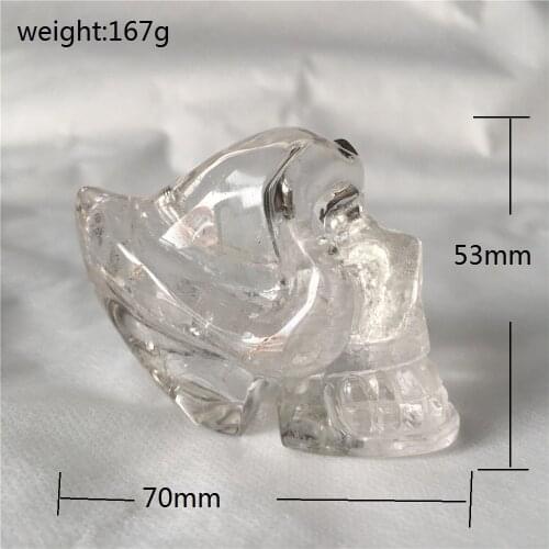 Natural cranium quartz crystal Stones wedding home decoration chakras treatment Halloween DIY gift Reiki skulls