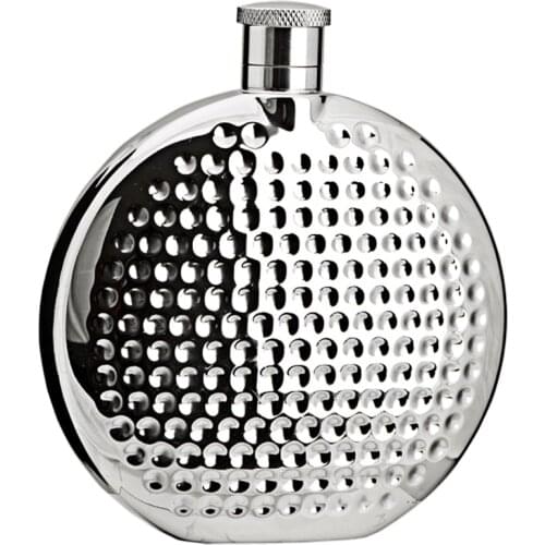 German technology 6 ounces Drink Set,High-grade thick stainless steel circular hip flask,Portable